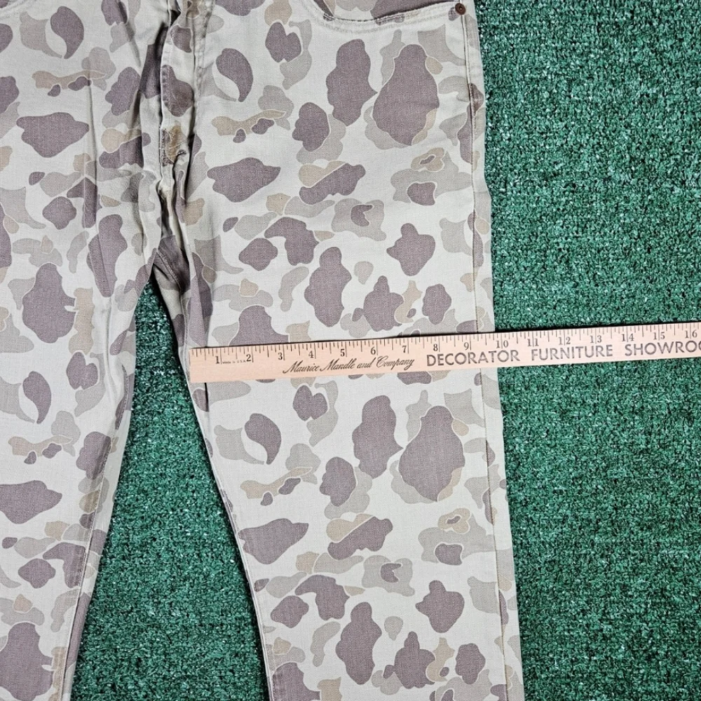 Vintage Polo Ralph Lauren Sullivan Slim Camo Denim Pants / Mens Size 35/32 - Picture 5 of 12